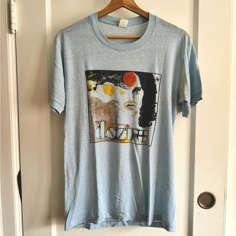 Authentic Vintage 1972 Doors Concert Shirt - Light Blue